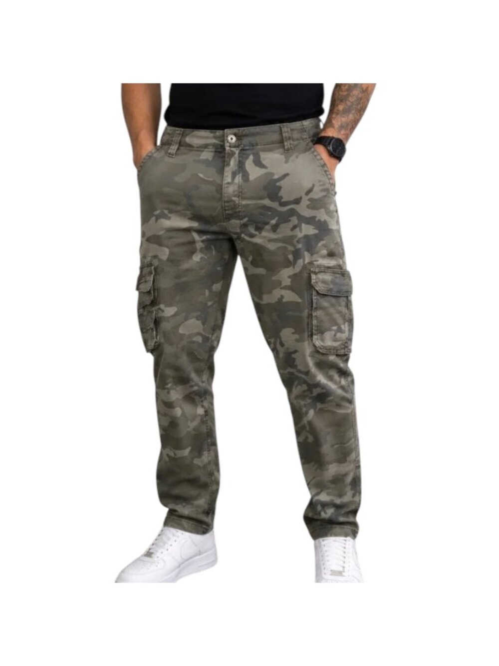 Wrangler Five Star Mens Camo Cargo Pants 32x32 Regular Taper Stretch NWT